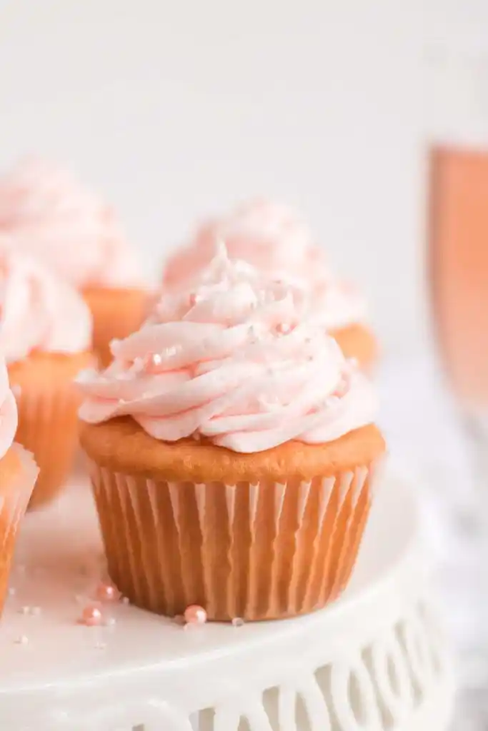 Strawberry Champagne Cupcakes